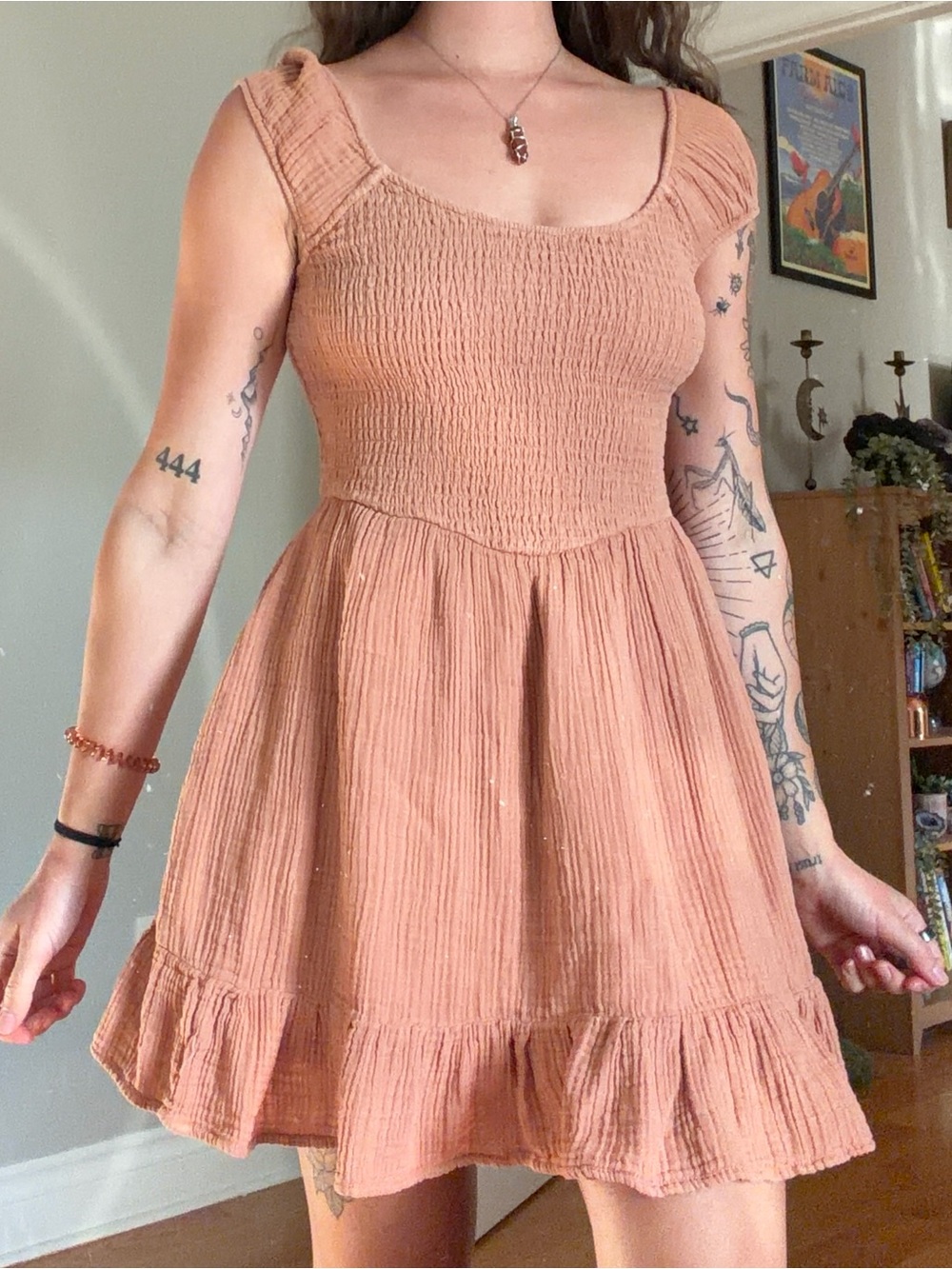American Eagle Outfitters Smocked Mini Dress